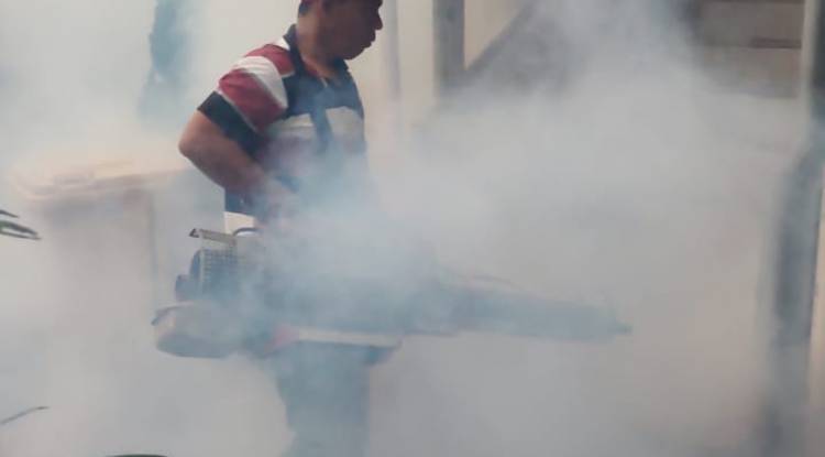 Upaya Pencegahan Penyebaran Virus Corona (Covid-19) di UPTD PPD Ciledug dengan Penyemprotan Cairan Desinfektan