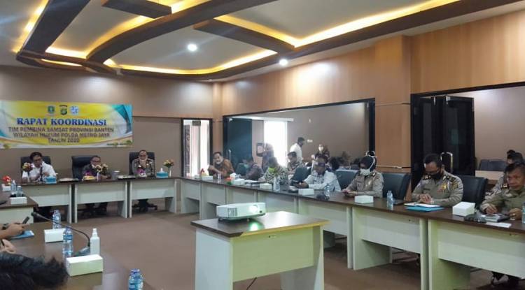 RAPAT KOORDINASI TIM PEMBINA SAMSAT PROVINSI BANTEN WILAYAH HUKUM POLDA METRO JAYA TAHUN 2020