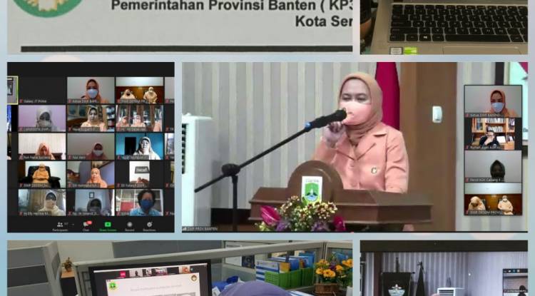 DHARMA WANITA PERSATUAN BAPENDA PROVINSI BANTEN IKUTI WEBINAR NASIONAL “PILAH SAMPAH DARI RUMAH DI MASA PANDEMI"