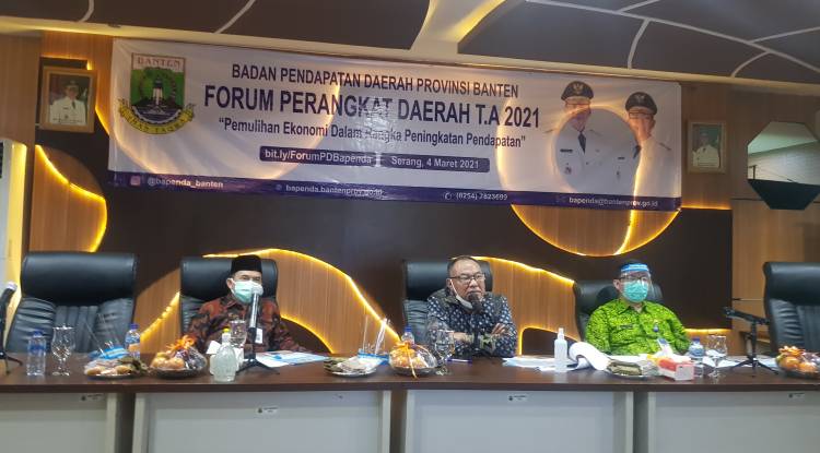 FORUM PERANGKAT DAERAH TAHUN ANGGARAN 2021 BAPENDA PROVINSI BANTEN SECARA VIRTUAL