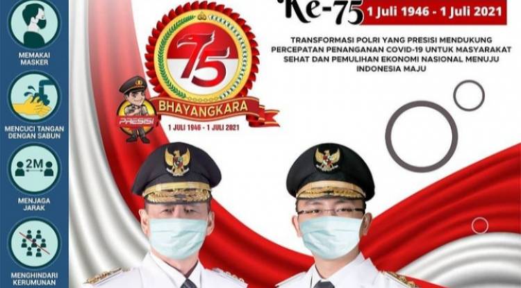 Pemerintah Provinsi Banten Mengucapkan Selamat Hari Bhayangkara ke-75 1 Juli 1946 - 1 Juli 2021