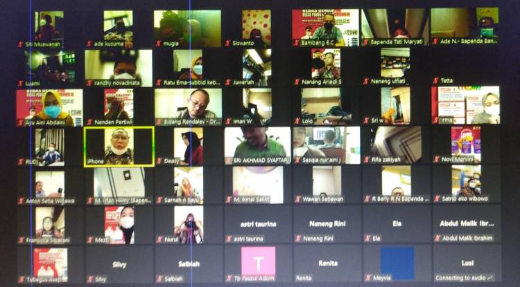 Rapat Internal Badan Pendapatan Daerah melalui virtual 