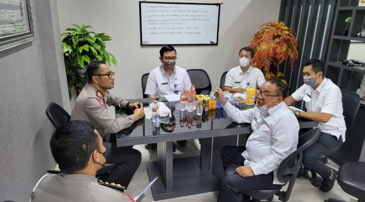 Koordinasi Bapenda Banten dengan Dirlantas Polda Banten