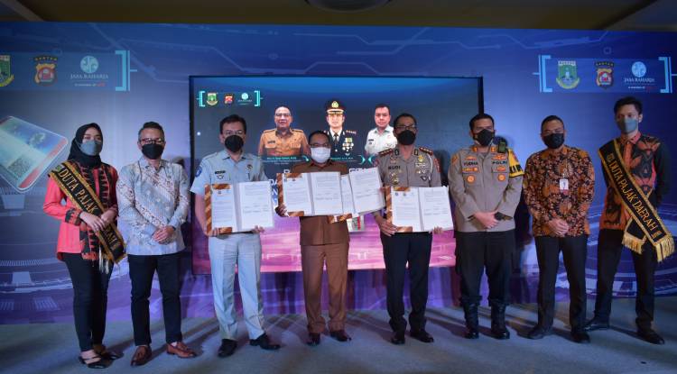 LAUNCHING DIGITALISASI ROAD TAX,INOVASI TANDA BUKTI BAYAR PAJAK WILAYAH POLDA BANTEN
