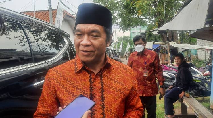 Pj Gubernur Al Muktabar Sambut Kedatangan Wapres KH Ma'ruf Amin Di Ponpes An-Nawawi Tanara