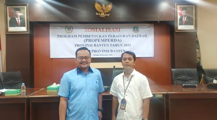 Bapenda menghadiri Sosialisasi Program Pembentukan PERDA (PROPEMPERDA) Banten Tahun 2023