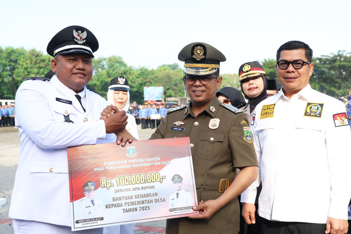 Kucurkan Rp123,8 Miliar Untuk Desa, Gubernur Banten Andra Soni: Untuk Tingkatkan Pelayanan Pemerintah Desa
