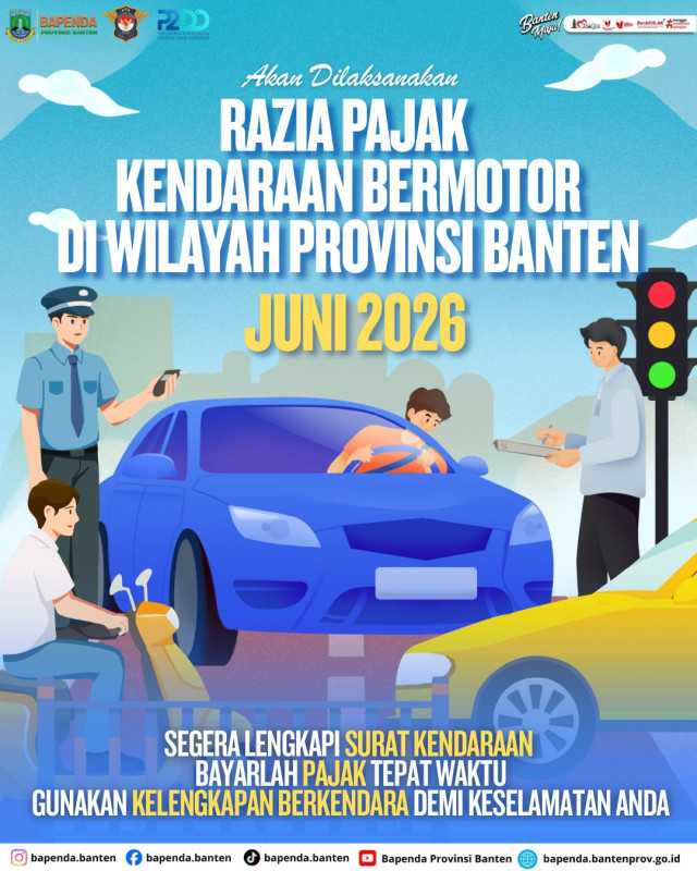 Razia Kendaraan Bermotor akan dilakukan serentak diwilayah Provinsi Banten mulai Juni 2026