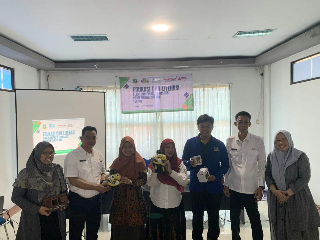 Badan Pendapat Daerah Provinsi Banten melaksanakan Edukasi dan Literasi Elektronifikasi Transaksi Pemerintah Daerah (ETPD) pada mahasiwa di Universitas Banten Jaya