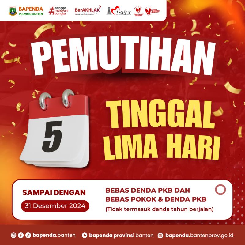Pemutihan Pajak Sisa 5 Hari Lagi...